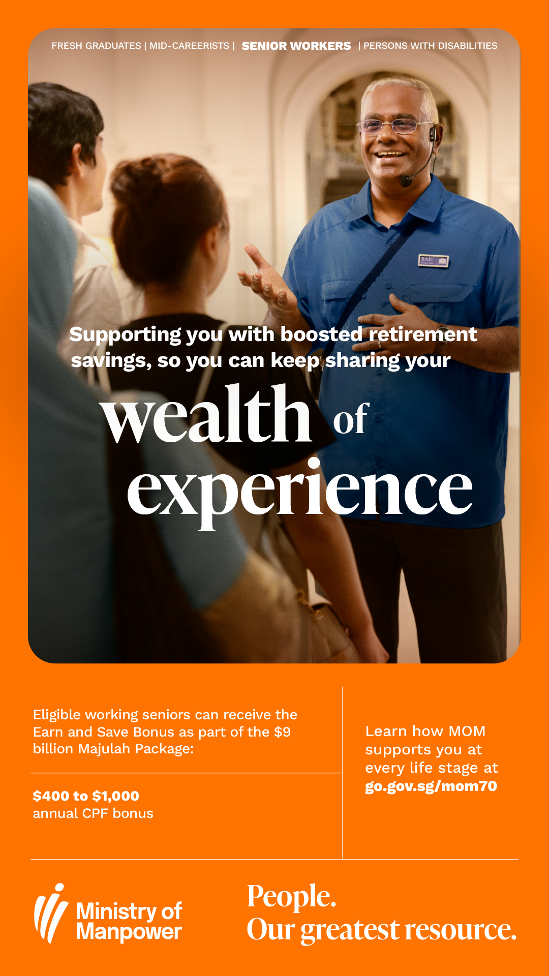 Senior worker writeup key visual