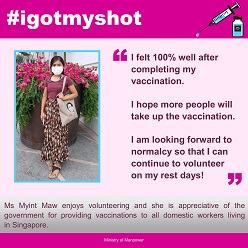 #igotmyshot - Experiences of MDW on COVID-19 vaccinations (English and Burmese)