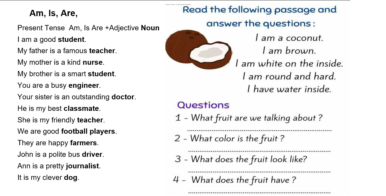 Slide used in English class