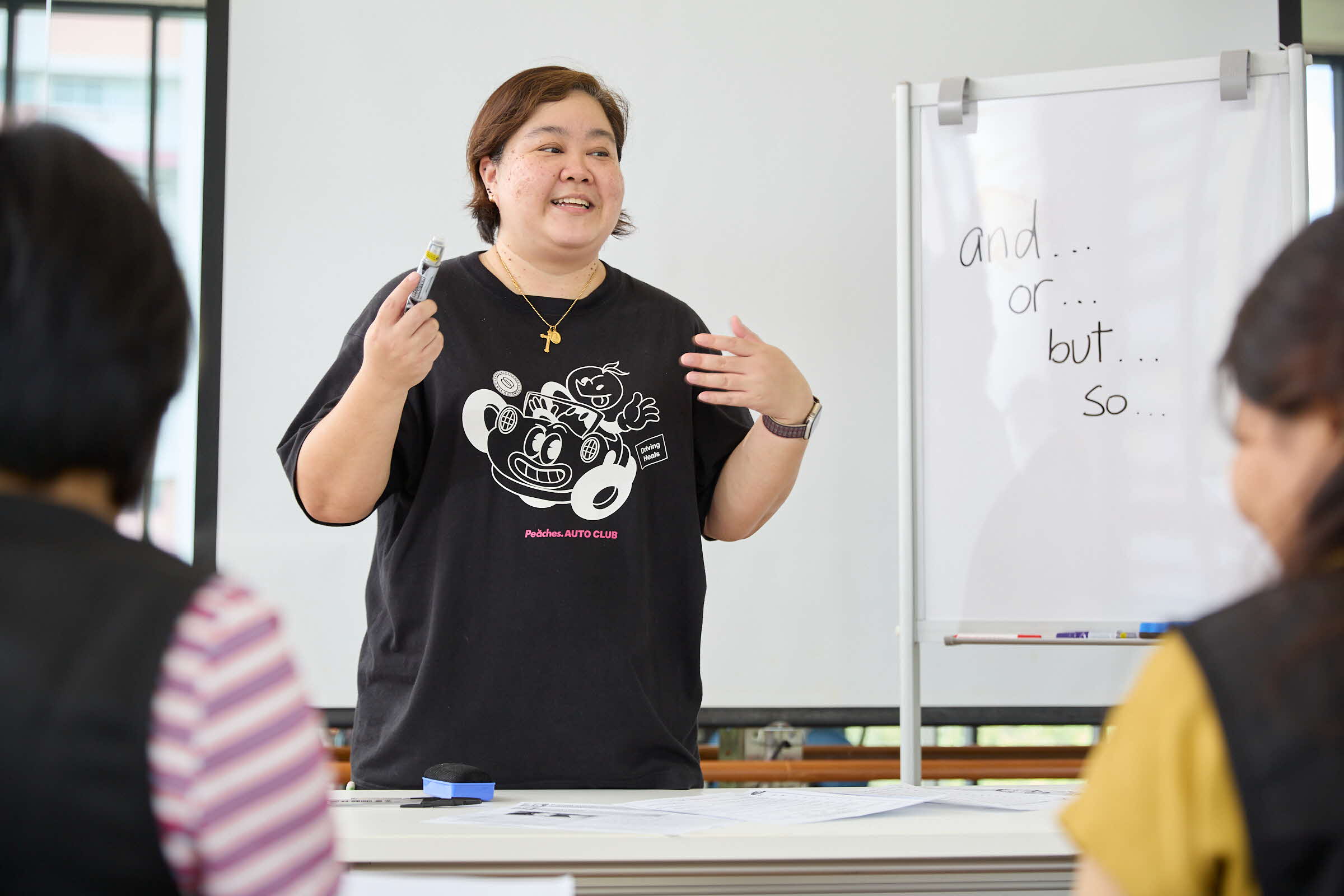 ACMI trainer speaking to trainees