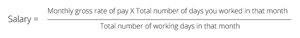 How to compute the salary of an employee who is on no-pay leave for the month?