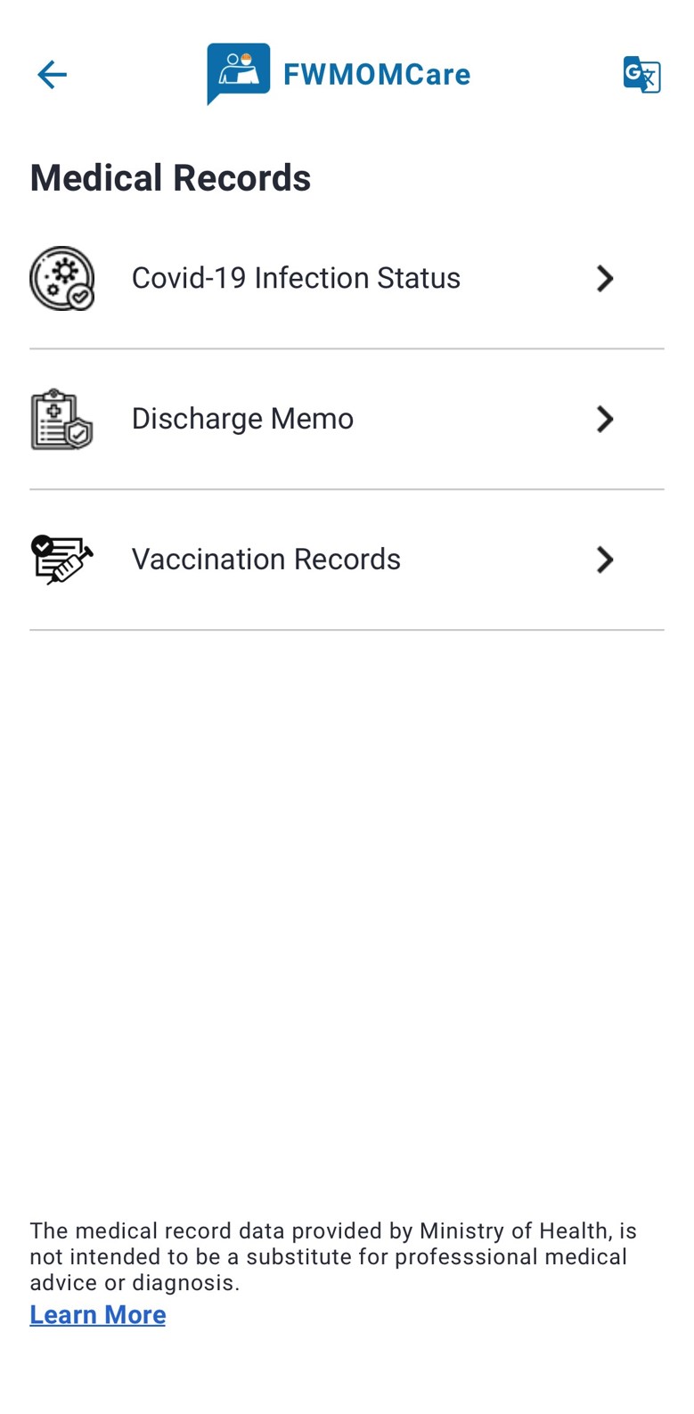 FWMOMCare - Medical records