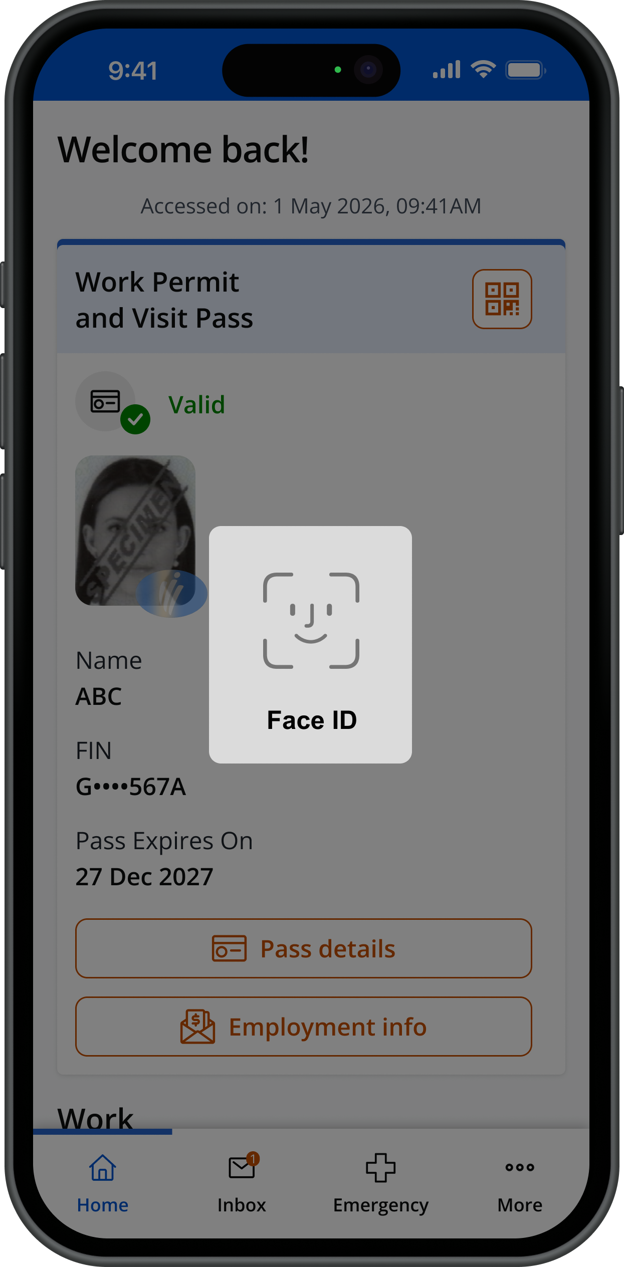Verify yourself using your device